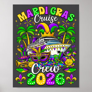 Mardi Gras Kreuzfahrt Besatzung 2025 Reise New Orl Poster