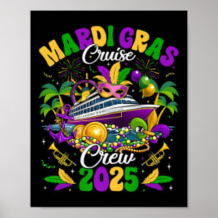 Mardi Gras Kreuzfahrt Besatzung 2025 Reise New Orl Poster