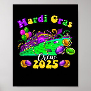 Mardi Gras Kreuzfahrt Besatzung 2025 Schiff Party Poster