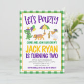 Mardi Gras Krewe Einladung zum Geburtstag (Stehend Vorderseite)