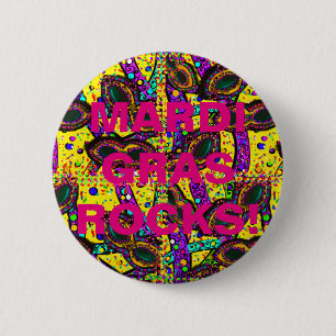 Mardi Gras Kunst Button