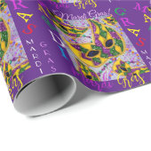 MARDI GRAS KUNST GESCHENKPAPIER (Rolleneckpunkt)