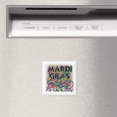 Mardi Gras Lady Magnet - (In Situ (Geschirrspüler))