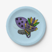 Mardi Gras Ladybug Pappteller (Vorderseite)