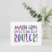 Mardi Gras - Laissez Le Bon Temp Rouler! Postkarte (Stehend Vorderseite)