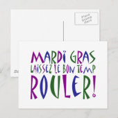 Mardi Gras - Laissez Le Bon Temp Rouler! Postkarte (Vorne/Hinten)