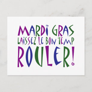 Mardi Gras - Laissez Le Bon Temp Rouler! Postkarte