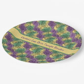 Mardi Gras Laissez Les Bon Temps Rouler Masks Bead Pappteller (Schrägansicht)