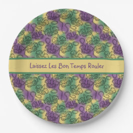 Mardi Gras Laissez Les Bon Temps Rouler Masks Bead Pappteller