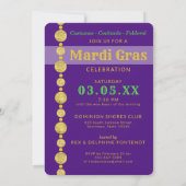 Mardi Gras | Laissez Les Bons Temps Rouler Einladung (Rückseite)