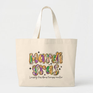 Mardi Gras Laissez Les Bons Temps Rouler Jumbo Stoffbeutel