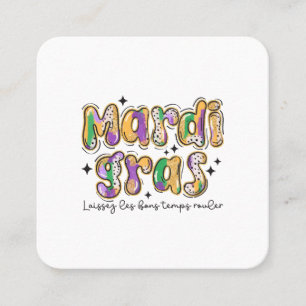 Mardi Gras Laissez Les Bons Temps Rouler Quadratische Visitenkarte