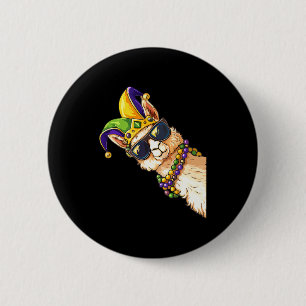 Mardi Gras Lama Sonnenbrillen Lustige Mardi Gras K Button