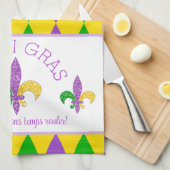 Mardi Gras! Lass des Küchentüchers Good Times Roll Geschirrtuch (Viertel Falte)