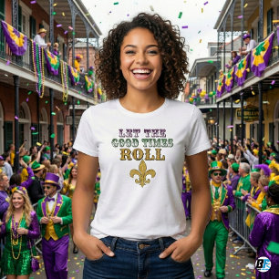 Mardi Gras Lasst Die Guten Zeiten Rollen Vintage F Tri-Blend Shirt
