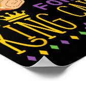 Mardi Gras läuft für King Cake Funny Ru Poster (Ecke)