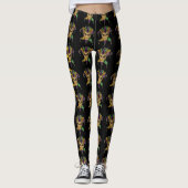Mardi Gras Leggings Black Masken Name (Vorderseite)