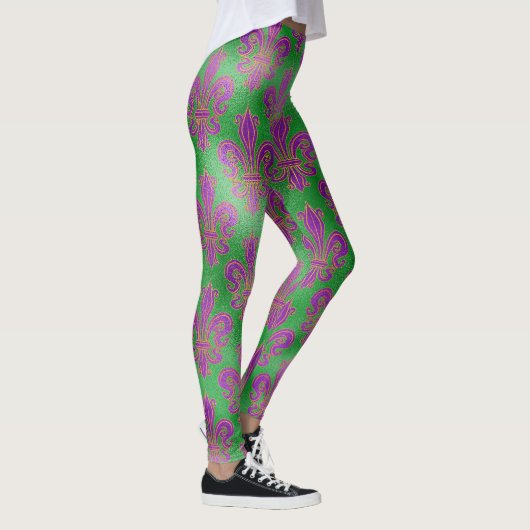 Mardi Gras Leggings, Mardi Gras Lilie Leggings (Rechts)
