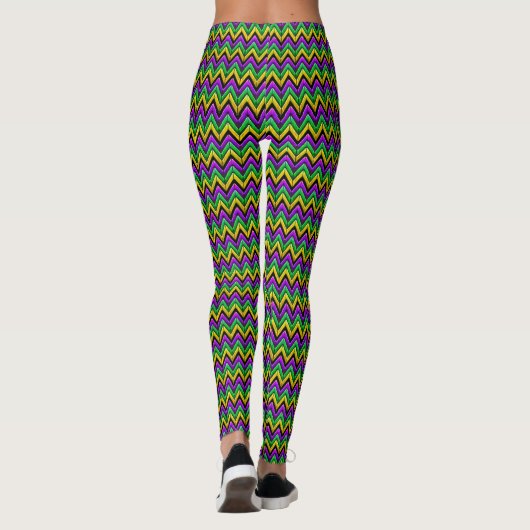 Mardi Gras Leggings Yoga Individuelle Name (Rückseite)