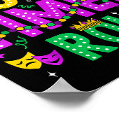 Mardi Gras Let The Good Times Roll Funny Men Women Poster (Ecke)