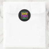 Mardi Gras Let The Good Times Roll Funny Men Women Runder Aufkleber (Tasche)