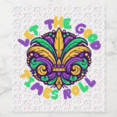 Mardi Gras Let the good times roll Weinetikett (Einzelnes Label)