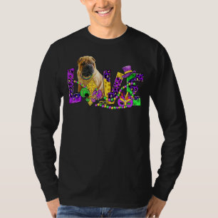 Mardi Gras Liebe Festival Leopard Chinese Shar Pei T-Shirt