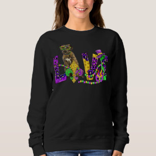 Mardi Gras Liebe Festival Leopard Irish Wolfhound  Sweatshirt