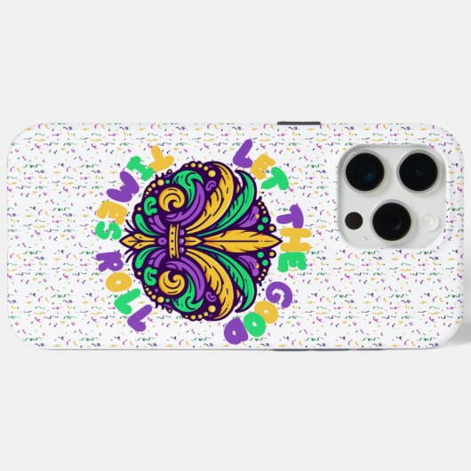 Mardi Gras Ließ die guten Zeiten rollen Case-Mate iPhone Hülle (Rückseite (Horizontal))