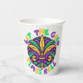 Mardi Gras Ließ die guten Zeiten rollen Pappbecher (Rückseite)