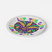 Mardi Gras Ließ die guten Zeiten rollen Pappteller (Schrägansicht)