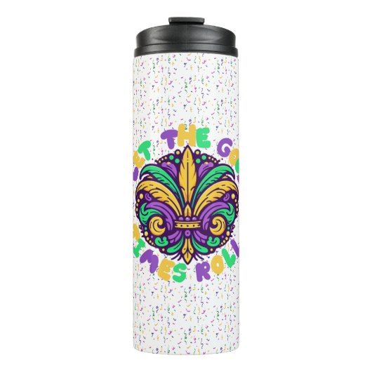 Mardi Gras Ließ die guten Zeiten rollen Thermosbecher (Vorderseite)