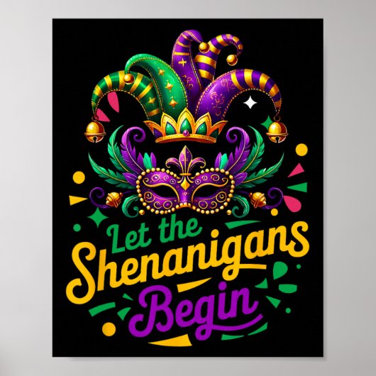 Mardi Gras Ließ die Shenanigans Anfänger Männer Fr Poster (Vorne)