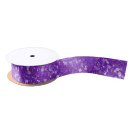 Mardi Gras Lila Color Glitzer Streifen Bling Satinband