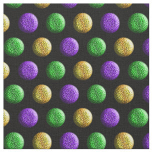 Mardi Gras Lila Gelbe Polka Dots Stoff