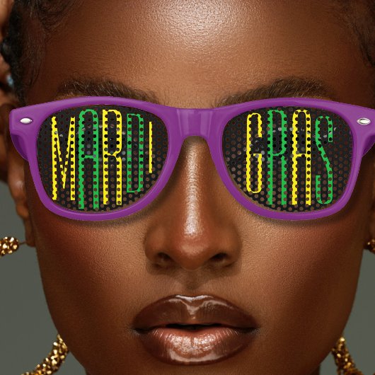 Mardi Gras Lila Green & Gold Partybrille