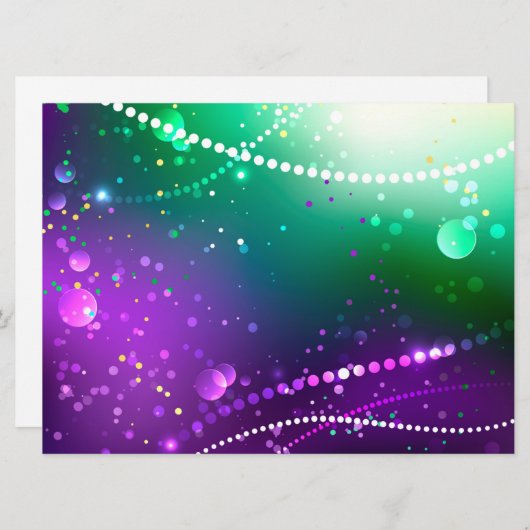 Mardi Gras Lila Hintergrund Ankündigung (Vorne/Hinten)