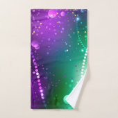 Mardi Gras Lila Hintergrund Badhandtuch Set (Handtuch)