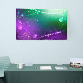 Mardi Gras Lila Hintergrund Banner (Messeveranstaltung)