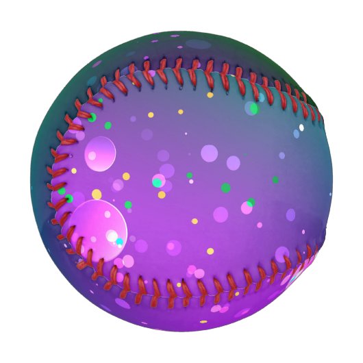 Mardi Gras Lila Hintergrund Baseball (Vorderseite Links)