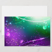 Mardi Gras Lila Hintergrund Briefpapier (Vorne/Hinten)