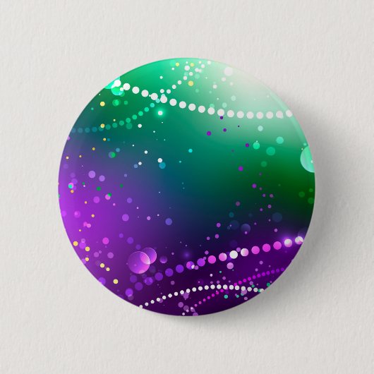 Mardi Gras Lila Hintergrund Button (Vorderseite)