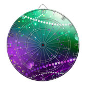 Mardi Gras Lila Hintergrund Dartscheibe (vorne)