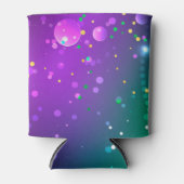 Mardi Gras Lila Hintergrund Dosenkühler (Vorderseite)