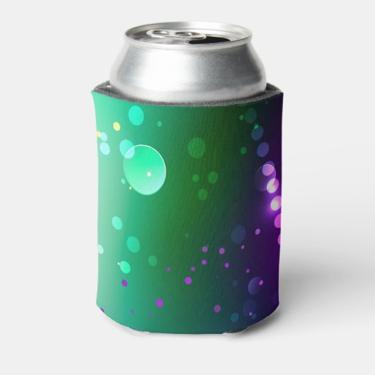 Mardi Gras Lila Hintergrund Dosenkühler (Kanne Rückseite)