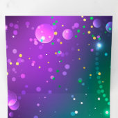 Mardi Gras Lila Hintergrund Dreifach Gefaltete Einladung (Innen Erste Seite)