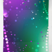 Mardi Gras Lila Hintergrund Dreifach Gefaltete Karte (Innenseite Mitte)