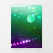 Mardi Gras Lila Hintergrund Dreifach Gefaltete Karte (Cover)