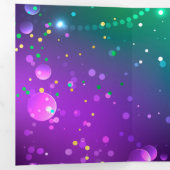 Mardi Gras Lila Hintergrund Dreifach Gefaltete Karte (Innen Erste Seite)