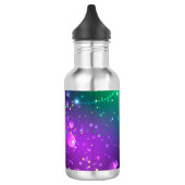 Mardi Gras Lila Hintergrund Edelstahlflasche (Links)